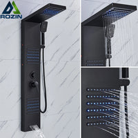 Shower Column, LED Rainfall, Massage Jet