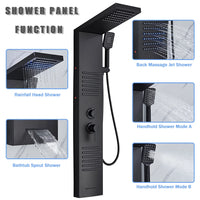 Shower Column, LED Rainfall, Massage Jet