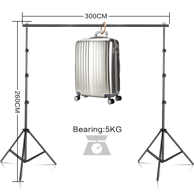 Background Stand, Adjustable Height, Green Screen Compatible