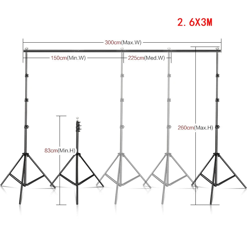 Background Stand, Adjustable Height, Green Screen Compatible