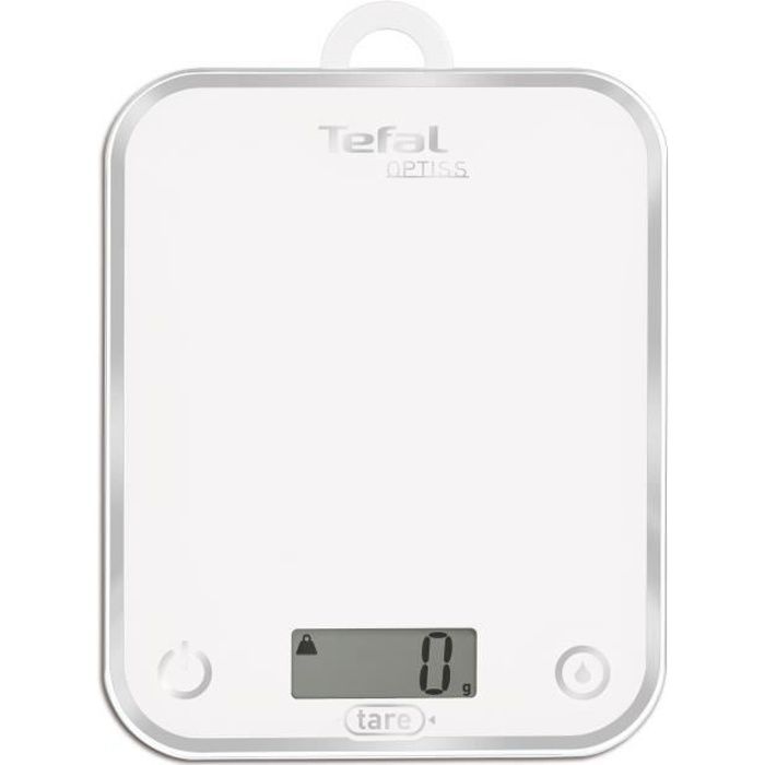 Tefal - BC5000V1 Optiss Kitchen Scaper 5kg/1g Function Tare Liquid Conversion Screen White