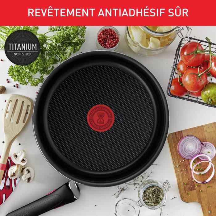 Tefal L1579102 Ingenio Easy Cook N Clean Kook Battery 10 stukken, anti-aanbak, alle warmtebronnen behalve inductie, gemaakt in Frankrijk