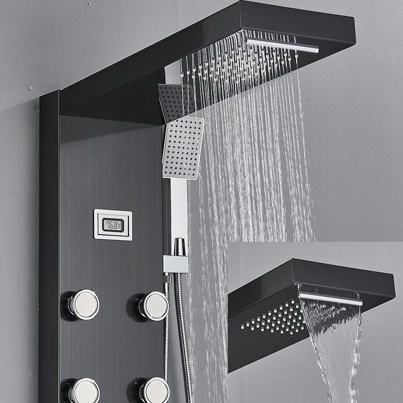 Shower Panel, Thermostatic Control, Massage Jets