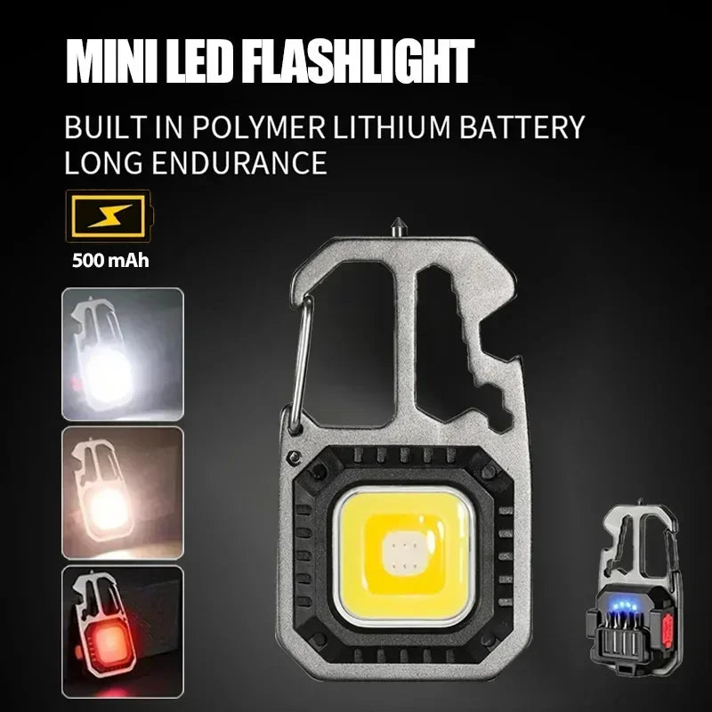 Torchino Mini-Taschenlampe | 6 Lichtmodi & Tools | USB-C Wiederaufladbar | Kompakt & Robust 1