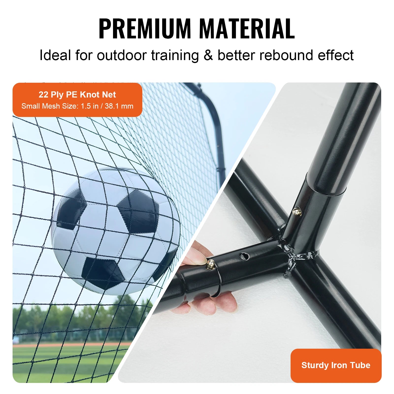 Voetbal Rebounder Net, 12x6ft, Trainingsmateriaal