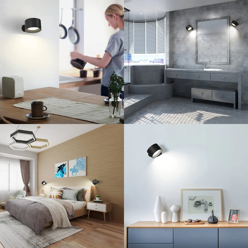 Vista - The 360° rechargeable LED wall light 7
