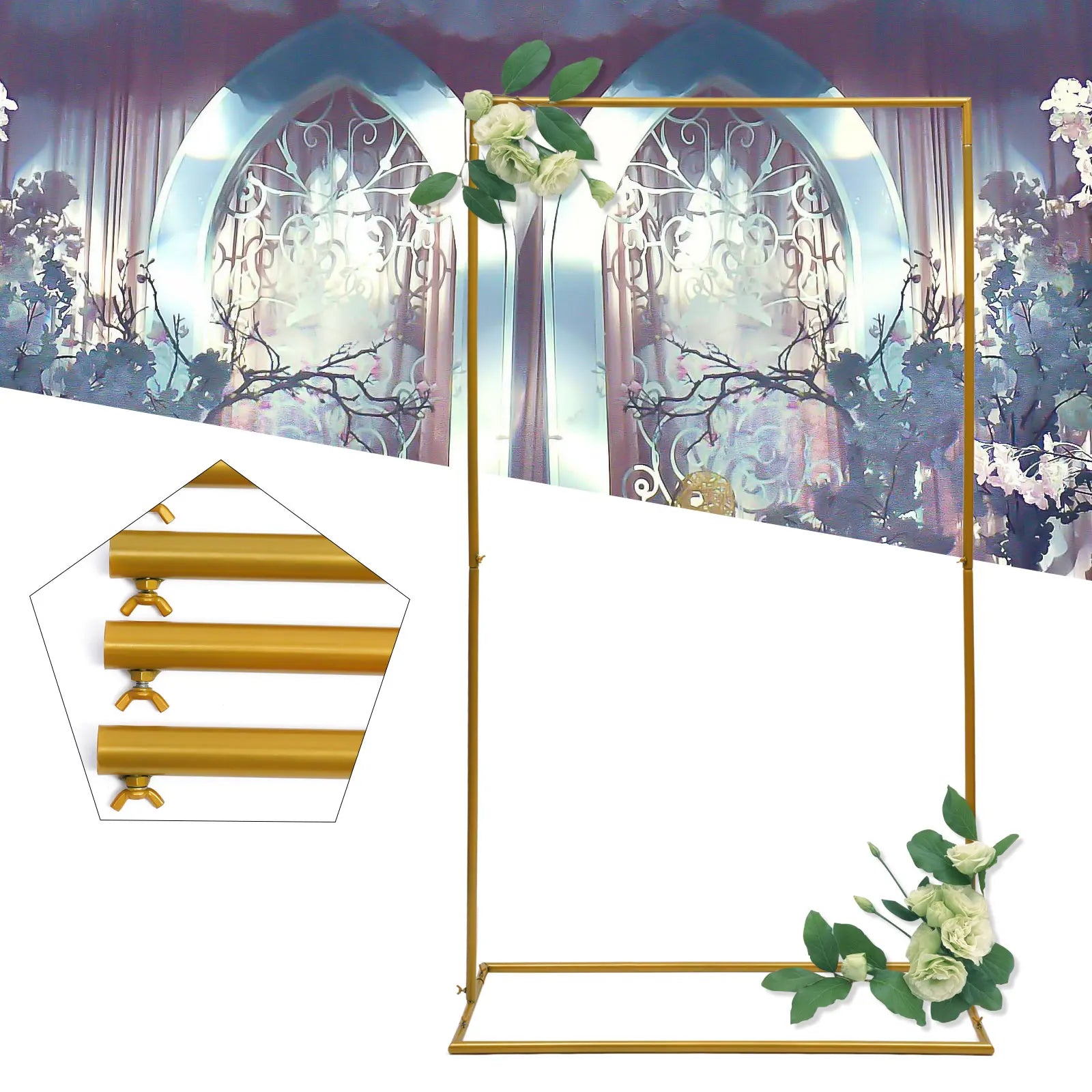 Wedding Arch, Metal Backdrop Stand, Garden Decoration