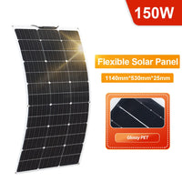 Flexible Solar Panel, 150W, 18v charge