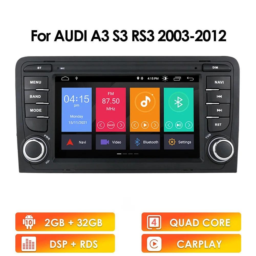 Audi A3 Car Multimedia Player, Android 10, GPS Navigation, WIFI Connectivity