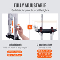 Drywall Stilts, 18''-30'' Adjustable, Non-Slip Work, Protective Kneepads