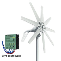 2000W Wind Turbine, MPPT Controller, 6kwh Daily Output