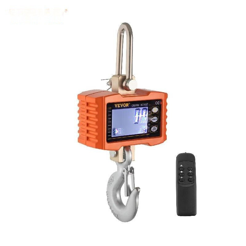 1000KG Digital Crane Scale - Aluminum, LED Display, Reinforced R