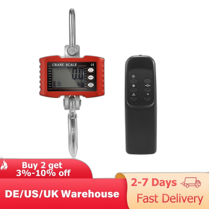 Crane Scale, 1000kg Capacity, Wireless Remote Control