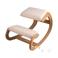 Kneeling Chair, Natural Birch Wood, 220lbs Load Capacity