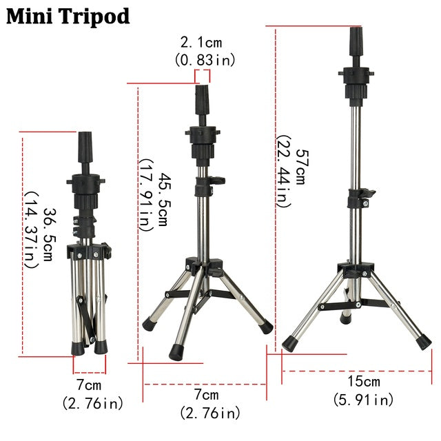 21/22/23 inch Wig Head Mannequin - Canvas Block, Tripod Stand