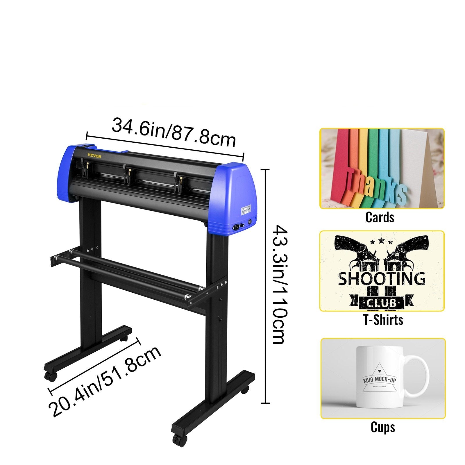 Vinyl Cutting Plotter - 28 Inch, 20 Cutting Blades, LCD Screen