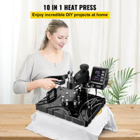 Heat Press Machine, Digital Display, Adjustable Pressure