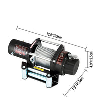 Electric winch, 3-speed planetary gear, sliding ring coupling, 4000lbs Silver Rope