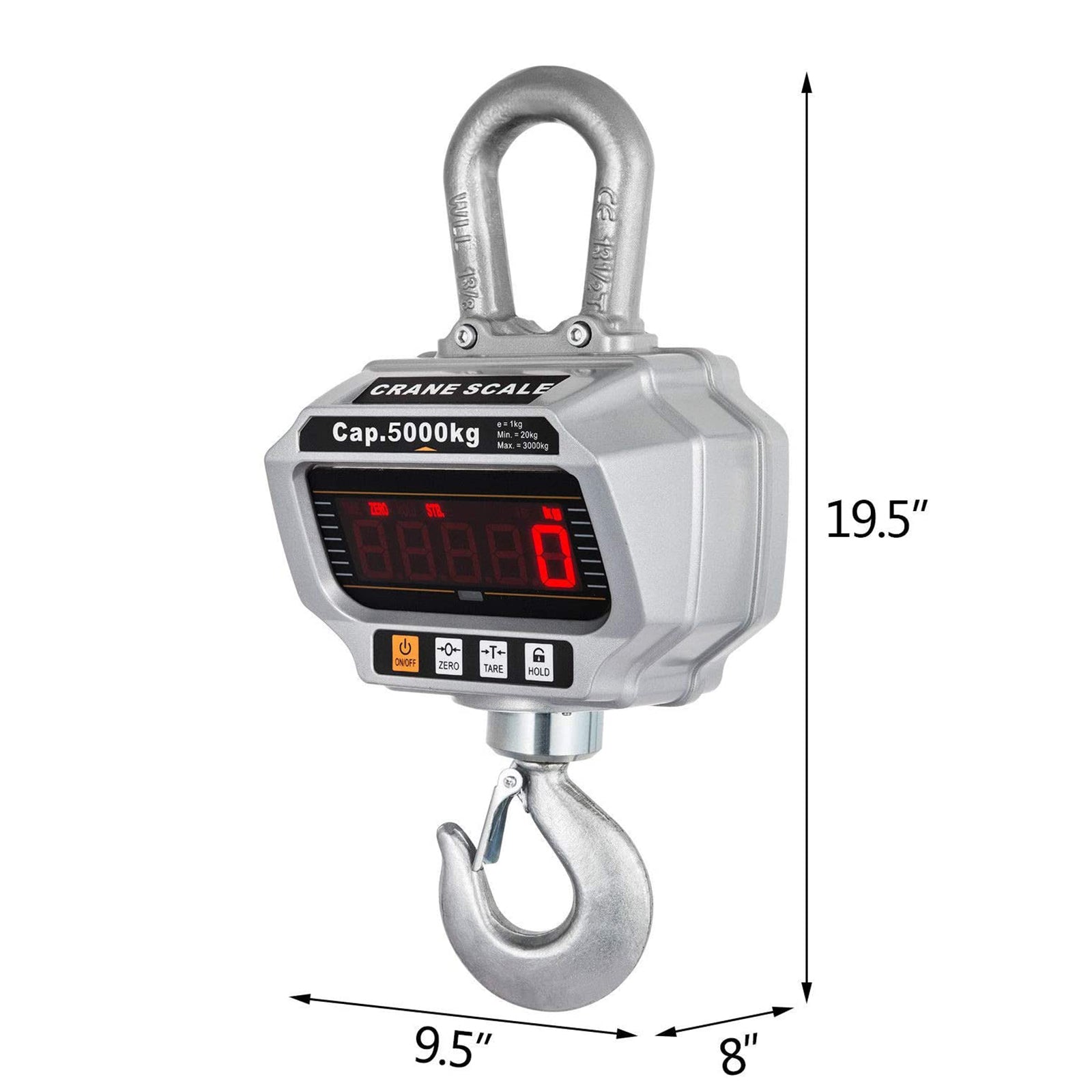 Digital Crane Scale, High-Quality Aluminum, Zeroing