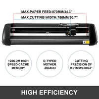 Vinyl Cutting Plotter - 34 Inch with 3 Blades & SIGNMASTER Software - Adjustable