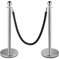 Crowd Control Stanchion Posts, Gold/Silver, Stable Base