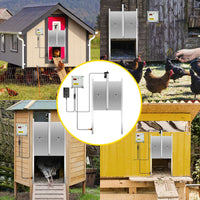 Automatic Chicken Coop Door, Durable, Easy Installation, Timer & Light Sensor Control