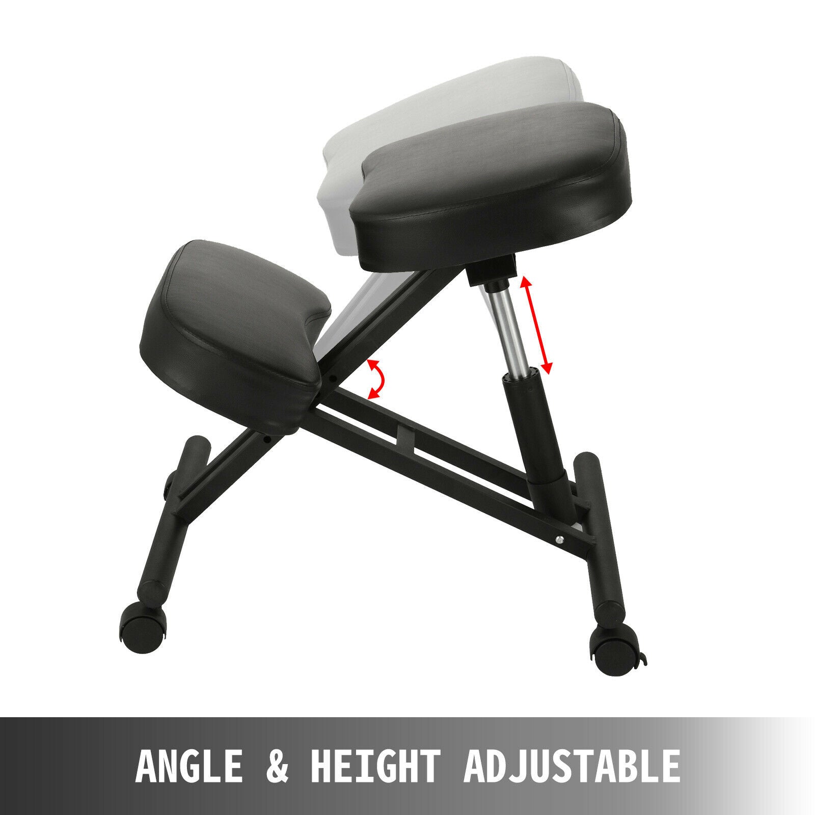 Ergonomic Kneeling Chair, Adjustable Height, Foam Cushions