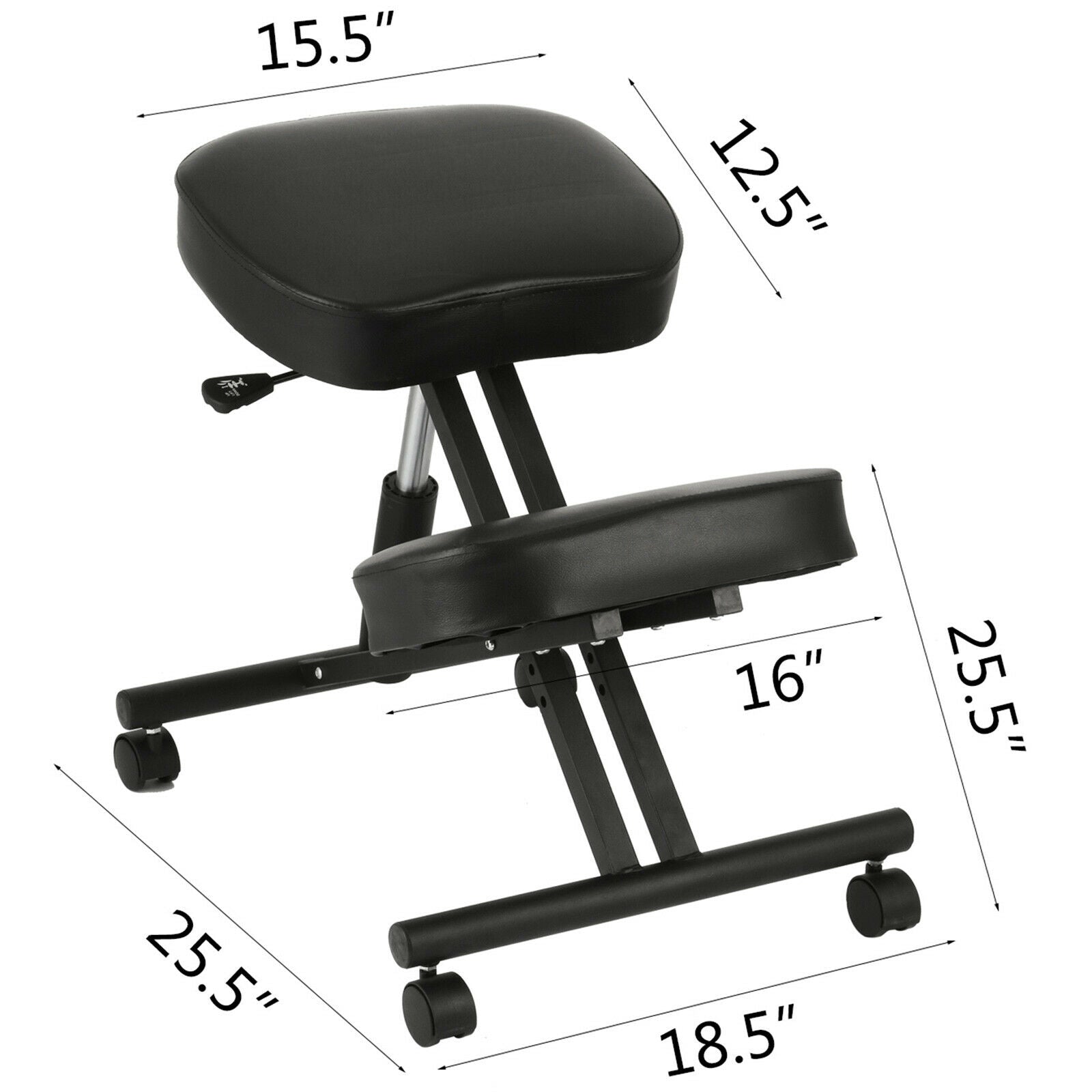 Ergonomic Kneeling Chair, Adjustable Height, Foam Cushions